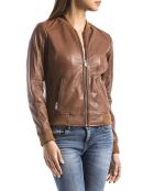 Veste en Cuir Benoue cognac