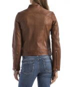 Veste en Cuir Madeira cognac