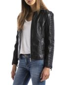 Veste en Cuir Maritza noire