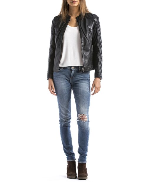 Veste en Cuir Maritza noire