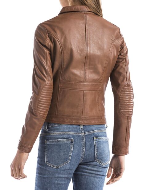 Veste en Cuir Savara cognac