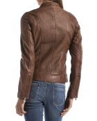 Veste en Cuir Varenne cognac