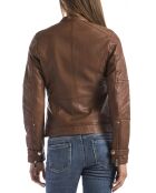 Veste en Cuir Euphrate cognac