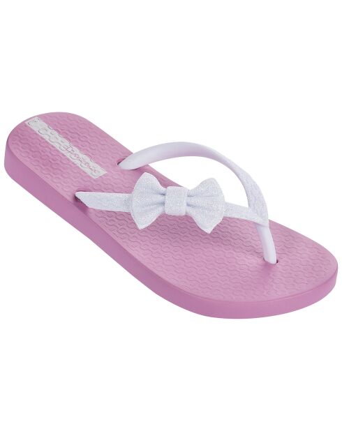 Tongs Lolita rose/blanc