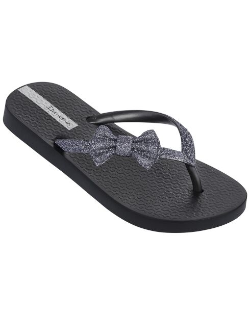 Tongs Lolita noir/argenté