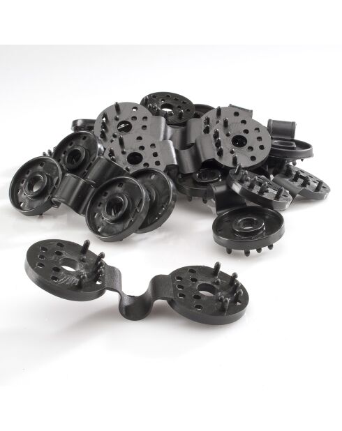 20 Clips pour brise vue noirs