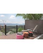 Brise-vue 220 gr/m² gris - 1.5x10 m