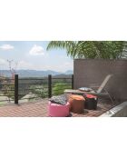 Brise-vue 90 gr/m² gris - 1x5 m