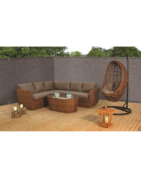 Brise-vue 90 gr/m² gris - 1x5 m