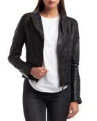 Veste en Cuir Barbara noire