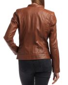 Veste en Cuir Celeste cognac