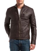 Veste en Cuir Ben marron