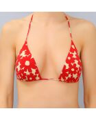 Haut de maillot de bain Margaritas triangles moulés rouge