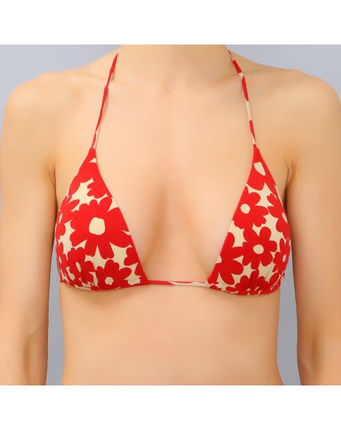 Haut de maillot de bain Margaritas triangles moulés rouge