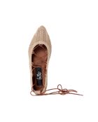 Ballerines en Velours de Cuir Capucine beiges