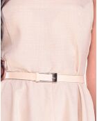 Robe en Lin mélangé sans manches beige
