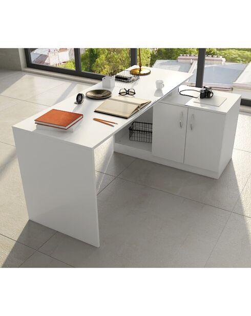 Bureau Floki blanc - 160x74x60 cm