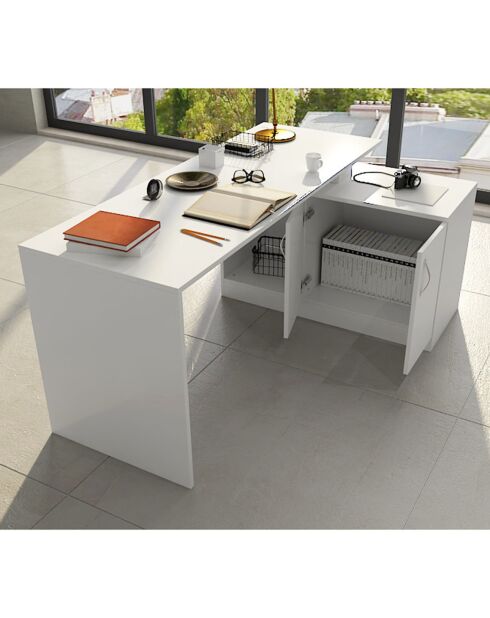 Bureau Floki blanc - 160x74x60 cm