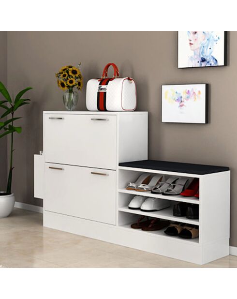 Meuble à chaussures Trend blanc - 128x70x30 cm