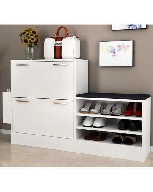 Meuble à chaussures Trend blanc - 128x70x30 cm