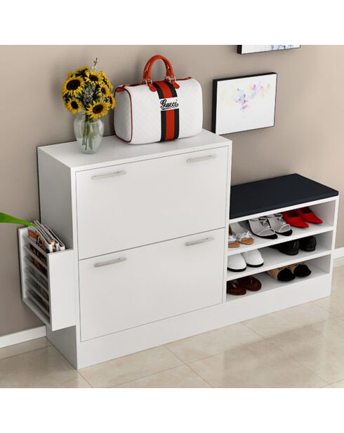 Meuble à chaussures Trend blanc - 128x70x30 cm