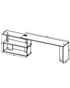 Bureau Gelincik blanc - 140x73.5x60 cm