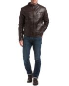 Blouson en Cuir Alessandro marron