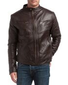 Blouson en Cuir Alessandro marron