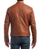 Blouson en Cuir Alessandro cognac