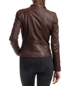 Veste en Cuir Angelina marron