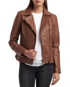 Veste en Cuir Carla cognac