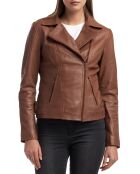 Veste en Cuir Carla cognac