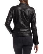 Veste en Cuir Cindy noire