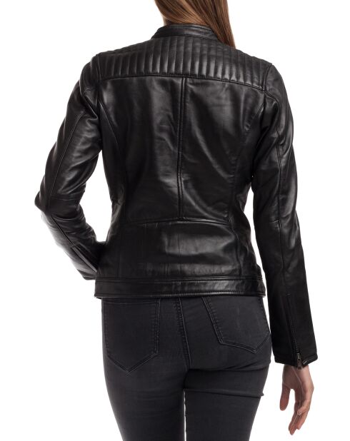 Veste en Cuir Cindy noire