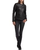 Veste en Cuir Cindy noire