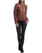 Veste en Cuir Cindy cognac