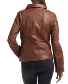 Veste en Cuir Elodie cognac