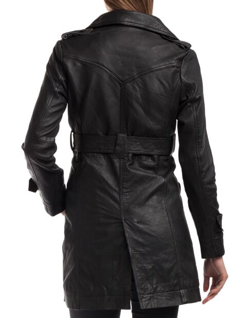 Veste en Cuir Elsa noire