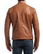 Veste en Cuir Flash cognac