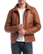 Veste en Cuir Karlton cognac