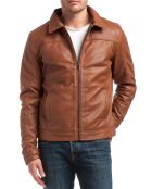 Veste en Cuir Karlton cognac