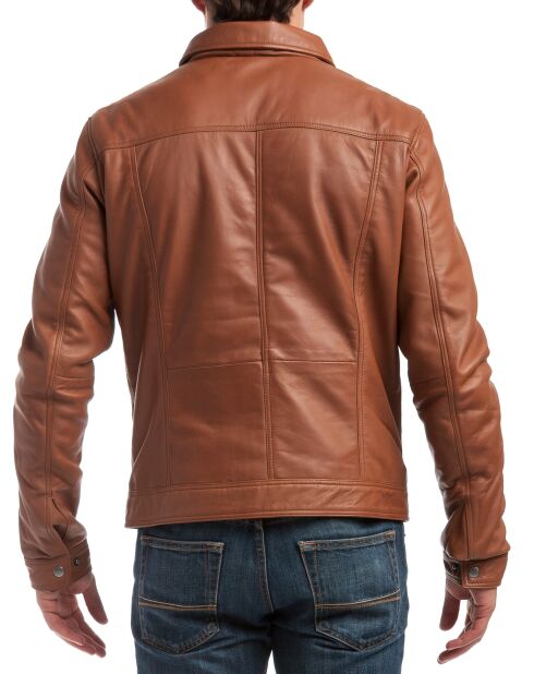 Veste en Cuir Karlton cognac