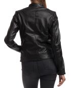 Veste en Cuir Katia noire