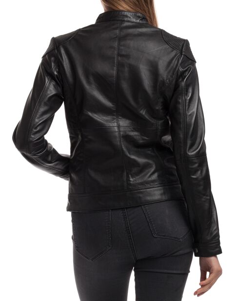 Veste en Cuir Katia noire