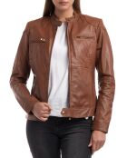 Veste en Cuir Katia cognac