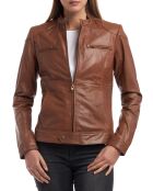 Veste en Cuir Katia cognac