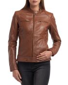 Veste en Cuir Katia cognac