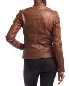 Veste en Cuir Katia cognac