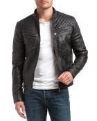 Blouson en Cuir Marcus noir vintage