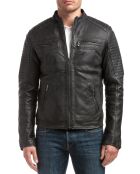 Veste en Cuir Neil noire